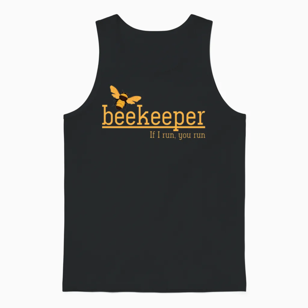 Funny Beekeeping Beekeeper Unisex Tank Top in Black
