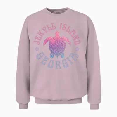 Jekyll Island Georgia Sea Turtle Beach Ocean Cute Unisex Sweatshirt - Light Pink