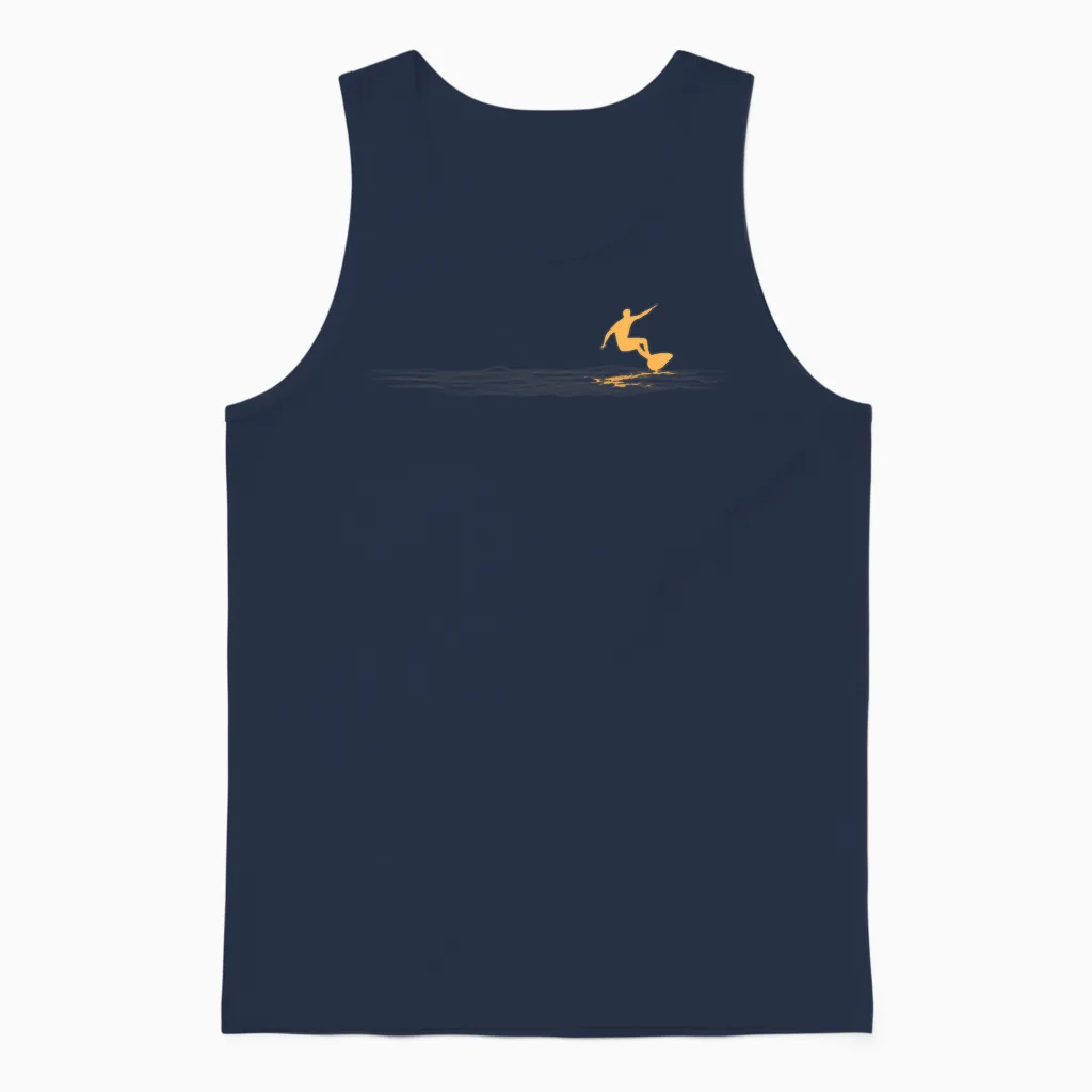 Surfer Graphic Surfboard Vintage Surfing for Surfers Unisex Tank Top in Navy