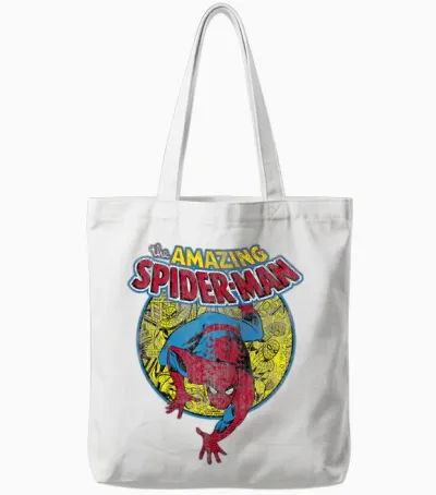 Marvel Amazing Spider-Man Vintage-Comic Tote Bags - White