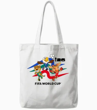 Kinder Fifa World Cup26 Host Country Maskottchen Action Tote Bags - White