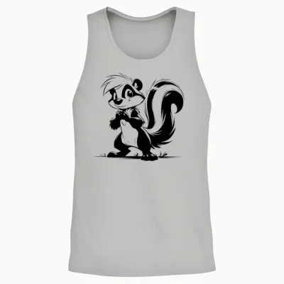 Skunk Children Baby Drawing Unisex Tank Top - Ash