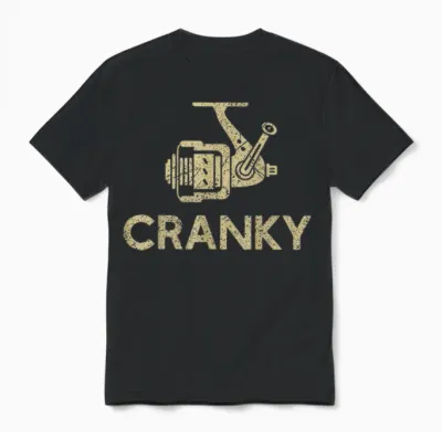 Crankbait Fishing Lure - Cranky Funny Gift Ideas for Fishing Unisex T-Shirt - Black