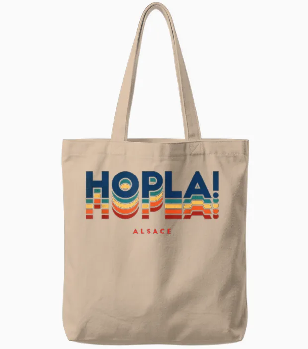 Hopla! Alsatian Vocabulary Gift Idea Alsace Alsatian Tote Bags in Natural