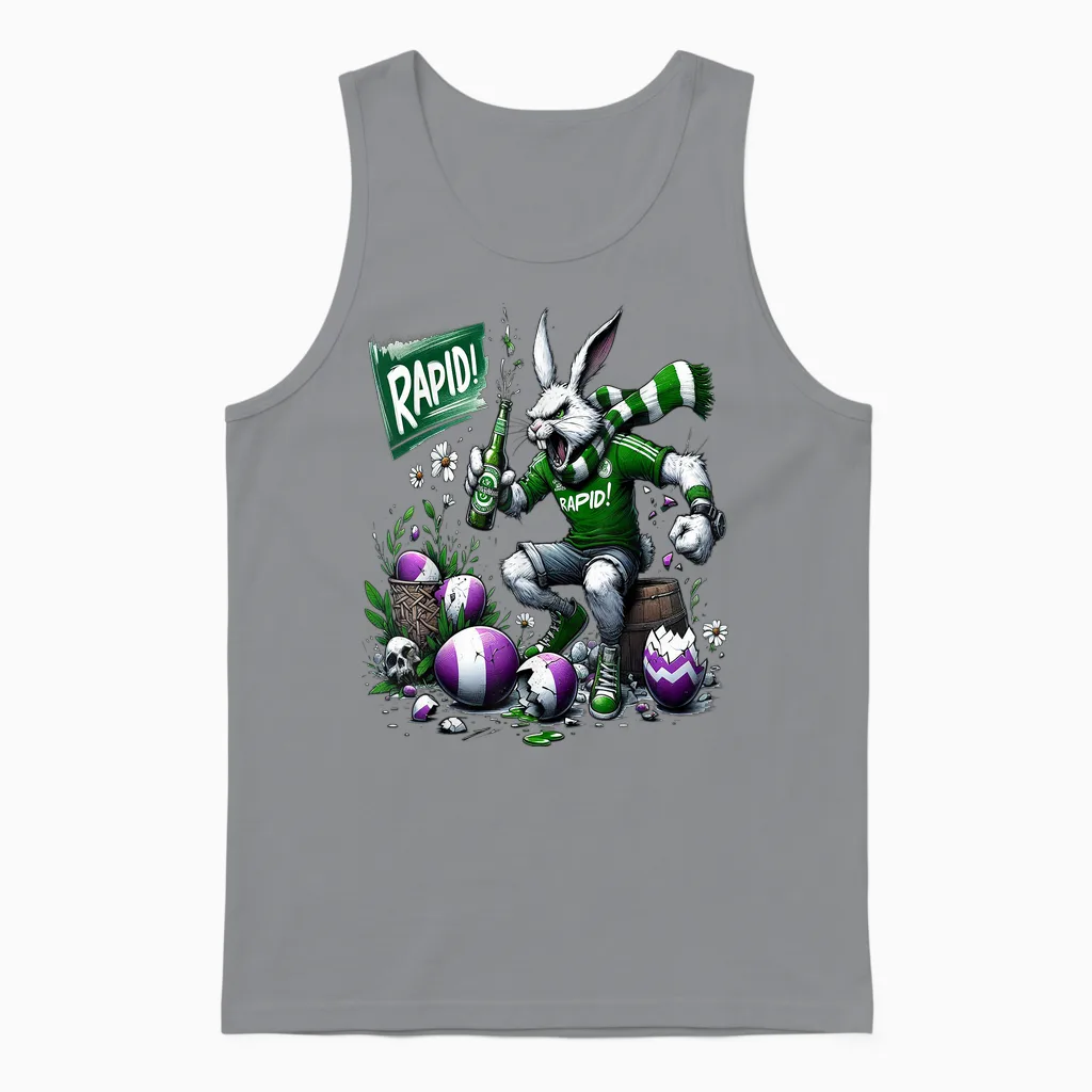 Frohe Ostern Osterhase Rapid Unisex Tank Top in Sport Grey