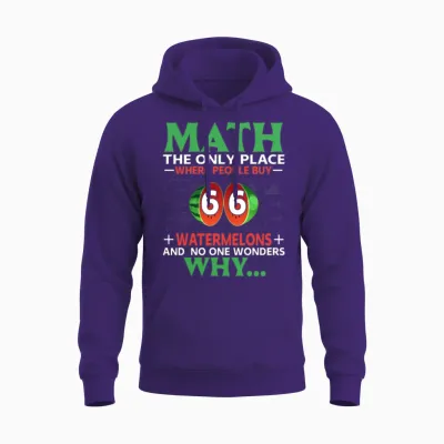 Funny Math Unisex Hoodie - Purple