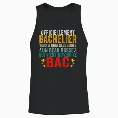 2024 Bachelor Congratulations Bac Baccalaureate Humour T-Shirt, Black, S Unisex Tank Top - Black