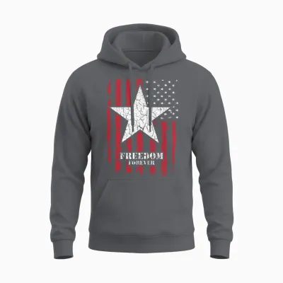 Premium New Cool Usa Army Veteran Freedom Unisex Hoodie - Charcoal