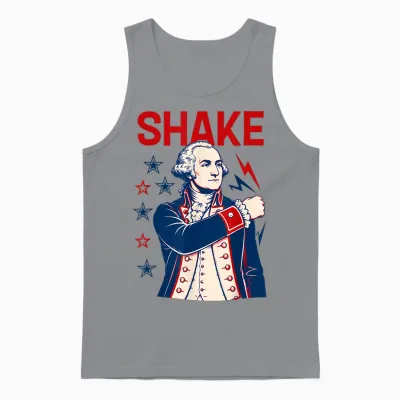 Funny Shake and Bake 4th of July Couple Matching Unisex Tank Top - Sport Grey