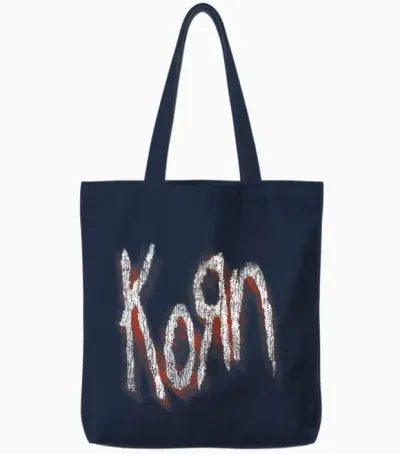 Logo Korn Red Tote Bags - Navy