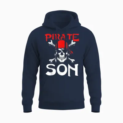 Pirate Son Pirate Skull Unisex Hoodie - Navy