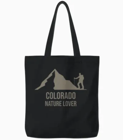 Colorado Day Hikes | Colorado Hiking Tote Bags - Black