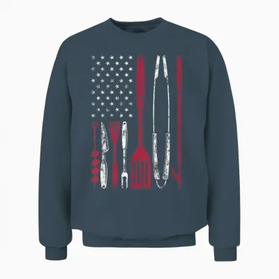 Bbq Smoker Barbecue Chef Smoking Tools Grilling Pit Master Unisex Sweatshirt - Dark Heather