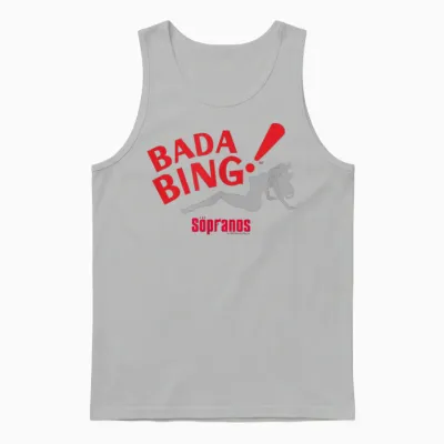 The Sopranos Bada Bing! Adult Unisex Tank Top - Ash