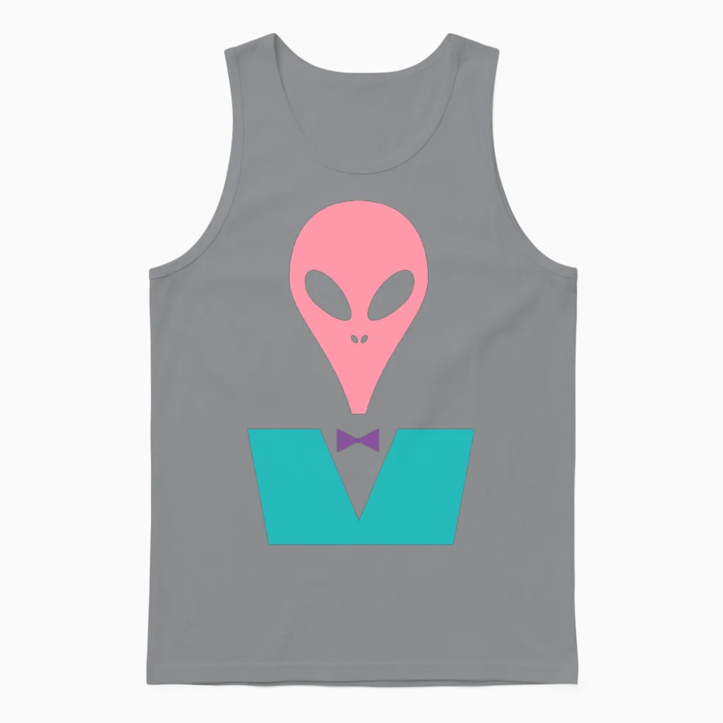 Smart Retro Alien Unisex Tank Top - Sport Grey