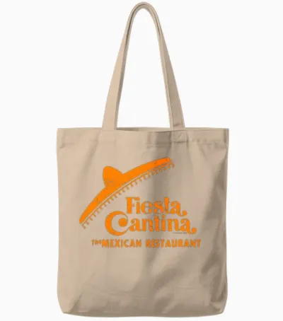 Fiesta Cantina Retro Tote Bags - Natural