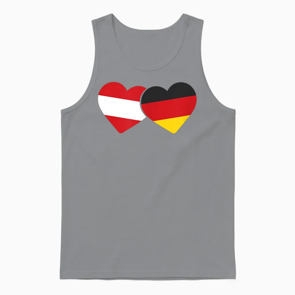 österreich Flagge Deutsche Flagge österreich Deutschland Unisex Tank Top in Sport Grey