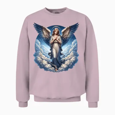 Faith - Ange Gardien Unisex Sweatshirt - Light Pink