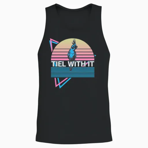Cockatiel Parrot Retro Unisex Tank Top - Black