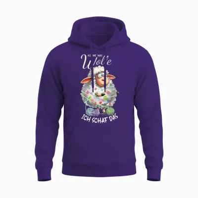 Komme Was Wolle Ich Schaf Das Lustiger Spruch Unisex Hoodie - Purple