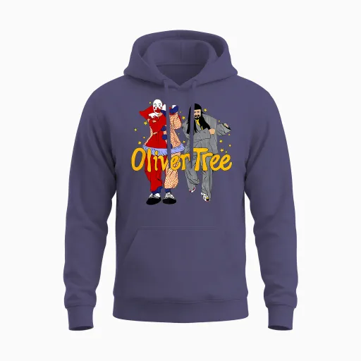 Oliver Tree Miss You Clown Unisex Hoodie in Heather Sport Dark Navy