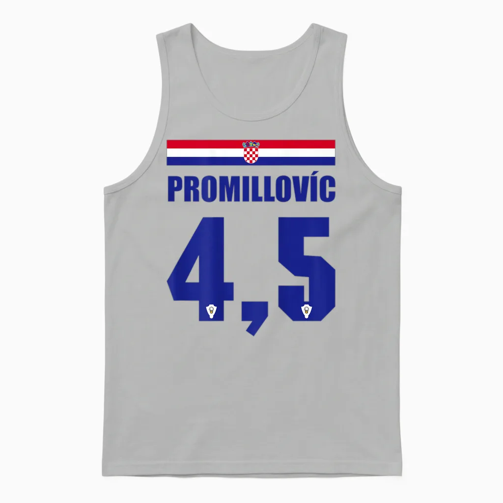 Kroatien Sauf-Trikot Party Trikot Promillovic Unisex Tank Top in Ash