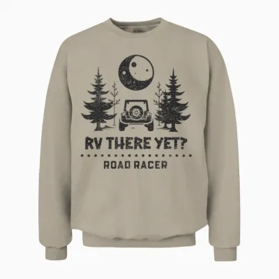 Rv There Yet? Camper Van Rv Unisex Sweatshirt - Sand