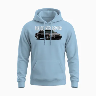 Police Interceptor Crown Vic Patrol Auto Unisex Hoodie - Light Blue