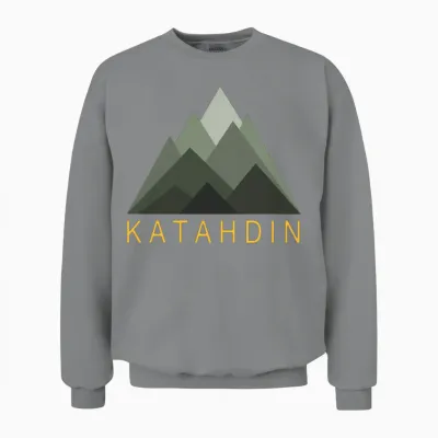 Katahdin Mountain Maine Hiking Unisex Sweatshirt - Sport Grey