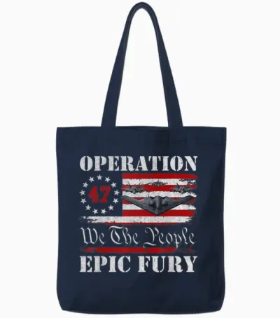 Operation Epic Fury Tote Bags - Navy