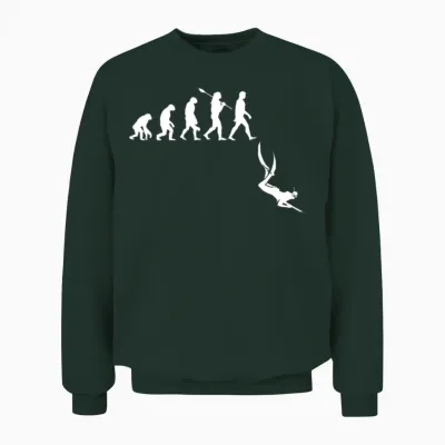 Spearfishing Evolution, Spear Fishing Unisex Sweatshirt - Forest