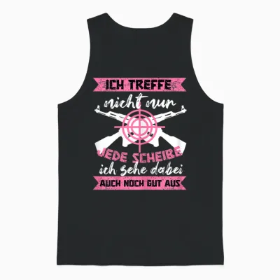 Sportschützin Schützenkönigen Treffe Jede Scheibe Unisex Tank Top - Black