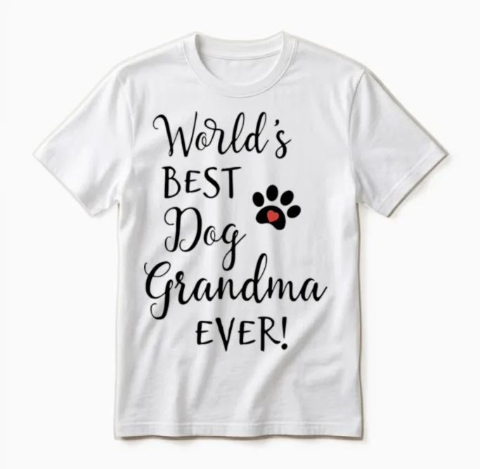 Dog Grandma Greatest Dog Grandma Dog Grandma Gifts Unisex T-Shirt in White