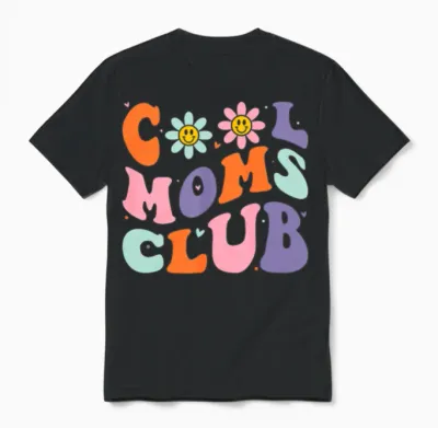 Cool Moms Club New Mom Pregnancy Baby Shower Unisex T-Shirt - Black