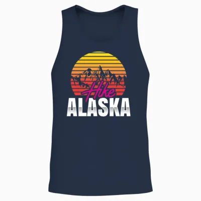 Hike Alaska Hiking Nature Hiker Unisex Tank Top - Navy
