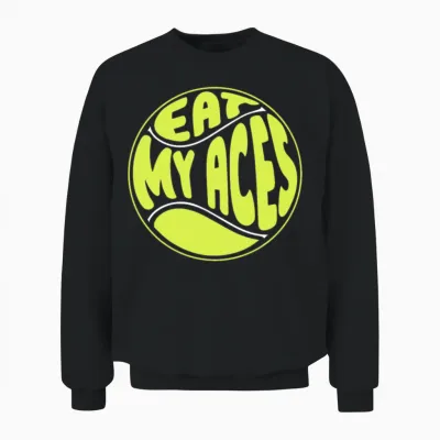Tennis Funny Unisex Sweatshirt - Black