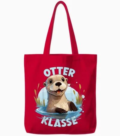 Otterklasse in Der Grundschule, Klassentier Otter Tote Bags - Red