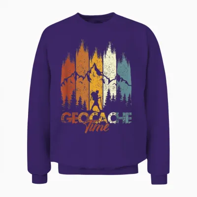 Zeit Für Geocache, Geocache, Zeit, Geocaching Unisex Sweatshirt - Purple