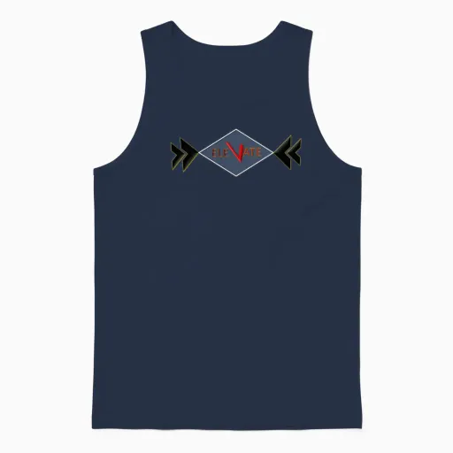 Men’s Fitted Poly/cotton Unisex Tank Top in Navy