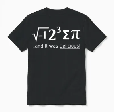 I Ate Some Pi Print Funny I Ate Some Pie Math Unisex T-Shirt - Black