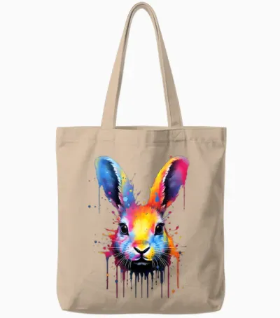 Kaninchen, Hasenohren, Osterhasen Kostüm, Osterdeko, Ostern Tote Bags - Natural