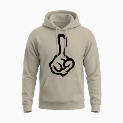 Raised Index Finger (right Hand / 1c) Unisex Hoodie - Sand