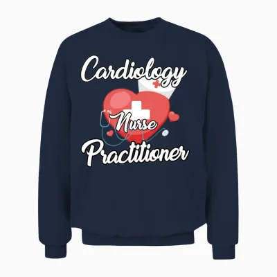 Cardiology Nurse Practitioner Apparel Unisex Sweatshirt - Navy