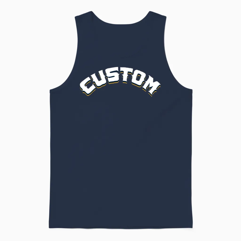 Custom Unisex Tank Top in Navy