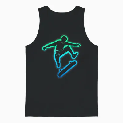 Skateboard Skateboarder Skater Boys Children Unisex Tank Top - Black