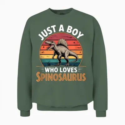 Spinosaurus Boy Unisex Sweatshirt - Military Green