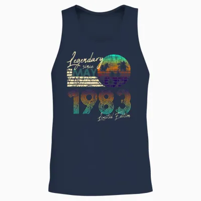 40. Geburtstag 40 Legendär Seit Mai 1983 Unisex Tank Top - Navy