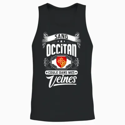Occitan Blood Runs in My Veins – Regional Pride T-Shirt, Black, S Unisex Tank Top - Black