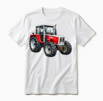 Steyr Austria Laster Landwirtschaft Trecker 8090 Traktor Unisex T-Shirt - White