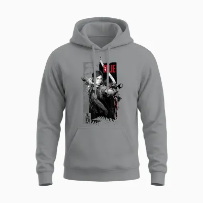 The Last of Us Part Ii Ellie Ready Fot Figfht Chest Poster T-Shirt, Black, S Unisex Hoodie - Sport Grey
